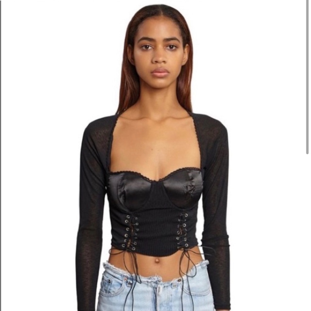 Danielle Guizio Archangel Sweater Corset Top